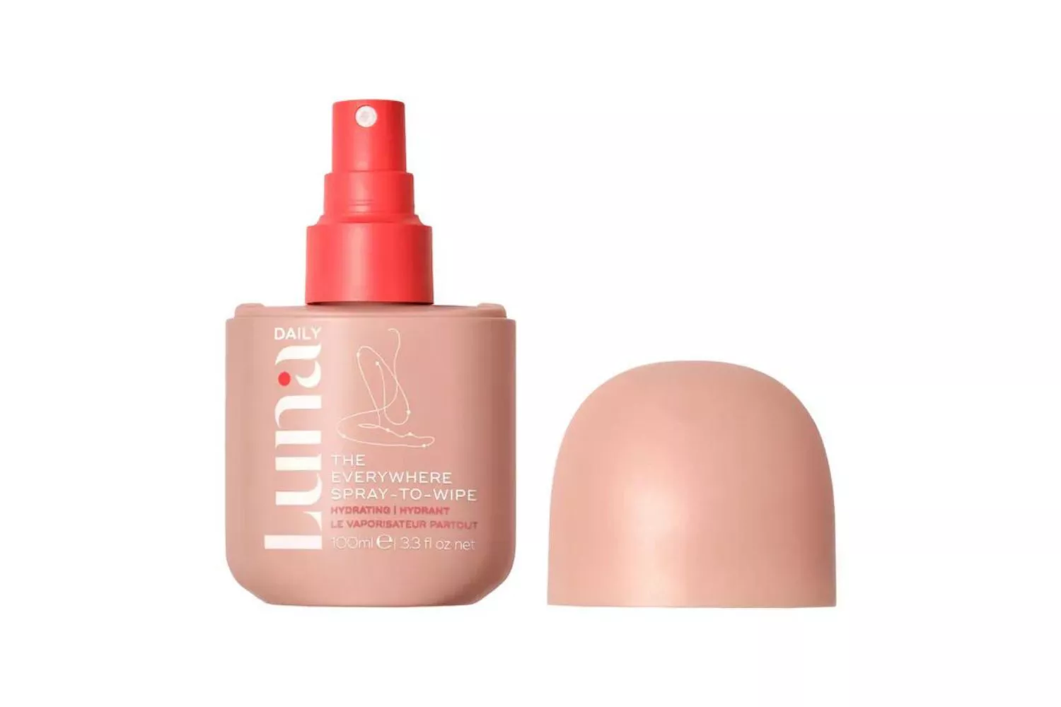 Luna Daily The Hydrating Everywhere Spray-To-Wipe - With Prebiotics, Vitamins C & E, Omegas 3 & 6