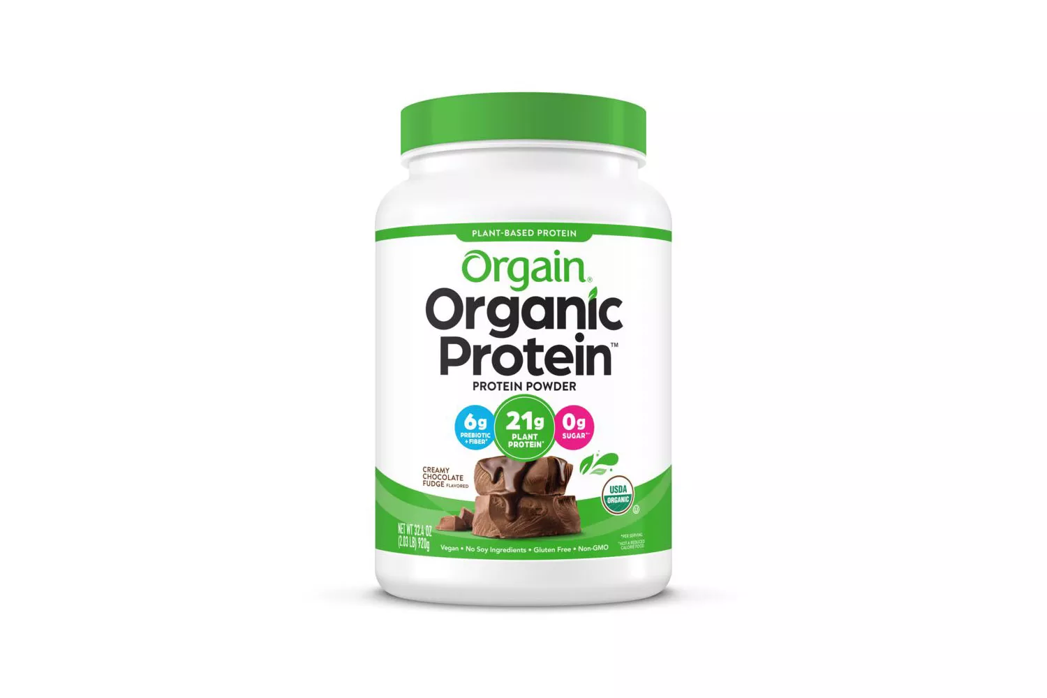Orgain Organic Protein Plant Based Protein Powder Creamy Chocolate Fudge